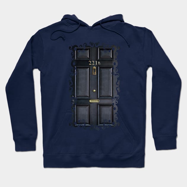 Black door with 221b number Hoodie by Dezigner007